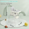 thumbnail image 3 of Ktaxon Baby High Chair, Convertible 6 in 1 High Chairs for Babies and Toddlers, Baby Highchair with 5-Point Safety Harness, Adjustable Height & Dining Tray, Gray, 3 of 12