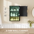thumbnail image 4 of HOMCOM Bathroom Wall Cabinet, Medicine Cabinet, 40 x 20 x 60 cm, Black, 4 of 10