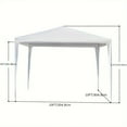 thumbnail image 6 of Heavy Duty 10'x10' Outdoor Canopy Tent - White Party Wedding Gazebo, 4/3 Walls Optional, Magnetic Closure - Durable Frame for Backyard, Garden, Events, Camping, 6 of 8