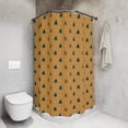thumbnail image 3 of Christmas Fabric Shower Curtain in Gold, 3 of 3