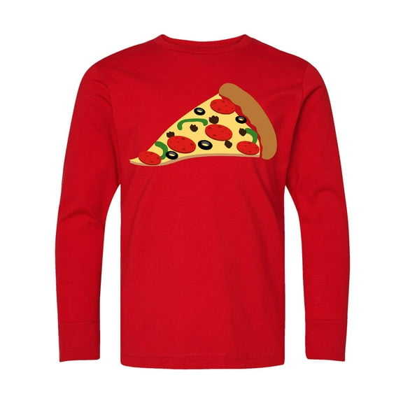 Inktastic Pizza Slice Long Sleeve Youth T-Shirt