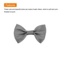 thumbnail image 4 of Uxcell 50Pcs Grey Bow Ties 1.5"x1" Mini Bowknot for Crafting Little Satin Bows Bulk, 4 of 6