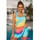 thumbnail image 4 of ABPHQTO Vestido de baño con shorts y efecto tie dye turquesa para mujer, 4 of 5