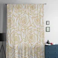 thumbnail image 3 of Flower Rose Golden Sheer Curtain for Bedroom Tulle Voile Curtain for Kitchen Living Room r Window Treatment, 3 of 7