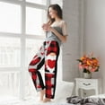 thumbnail image 5 of Pofeuu Buffalo Plaid Love And Gnome Print Women's Fashion Pajama Pants with Pockets Comfy Drawstring Sleep Lounge Bottoms-Small, 5 of 6