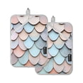 thumbnail image 7 of Yayeee Pot Holders Kitchen Heat Resistant with Pocket 7"x9.8" Cotton Oven Cooking Hot Pads, Blue Shimmering Pattern, 7 of 7