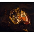 thumbnail image 2 of workshop of Georges de La Tour 22x20 Gold Ornate Framed and Double Matted Museum Art Print Titled - Saint Sebastian Nursed by Saint Irene (17th Century), 2 of 4