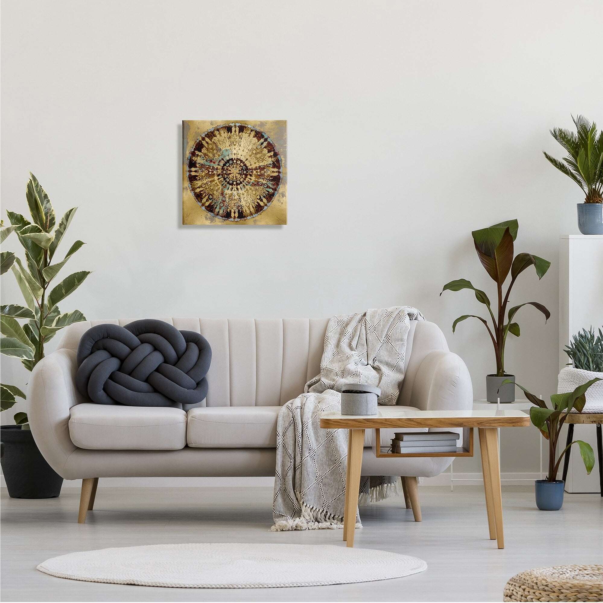 Stupell Industries Circular Shape Abstraction Modern Rust Pattern Industrial Painting, 36 x 36,Design by Ellie Roberts