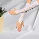 thumbnail image 5 of Guantes de dedo completo, accesorios para disfraces, sin dedos, florales, para novias, sin accesorios blanco, 5 of 7