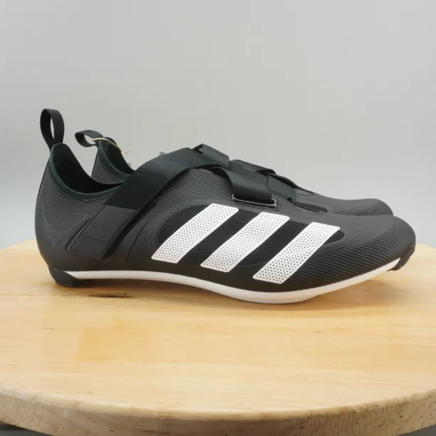 Adi-das The Indoor Cycling Mens Size 10.5 Shoes Black White 3-Bolt NEW