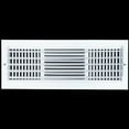 thumbnail image 3 of Fits 18x6 Duct Opening 3 WAY Steel Air Supply Diffuser by Handua | Register Vent Cover Grill for Sidewall and Ceiling | White | Outer Dimensions: 19.75" X 7.75", 3 of 8