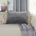 thumbnail image 4 of Nourison Life Styles Dark Grey Decorative Throw Pillow , 14" x 22", 4 of 5