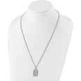 thumbnail image 3 of Chisel Stainless Steel Polished Acid Etched John 3:16 Dog Tag on a Curb Chain Necklace - 24", 3 of 6