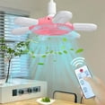 thumbnail image 2 of Bdday Fans for Wedding Guests E27 Screw Mouth Fan Light Ceiling Fan Light Intelligent Remote Control Living Room Bedroom Dining Room Fan Small Pendant Light Fans for Kids, 2 of 8