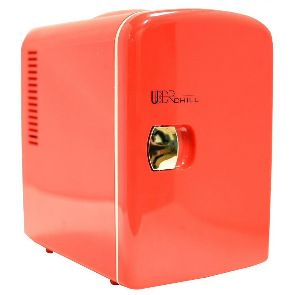 Uber Appliance UBCH1 Chill 6can Retro Portable Mini Fridge, Red