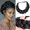 Natural Black, variant on Thick Wide 2 Strands Synthetic Hair Braided Headband Hairpiece for Women Girl Kinky Straight (Black)