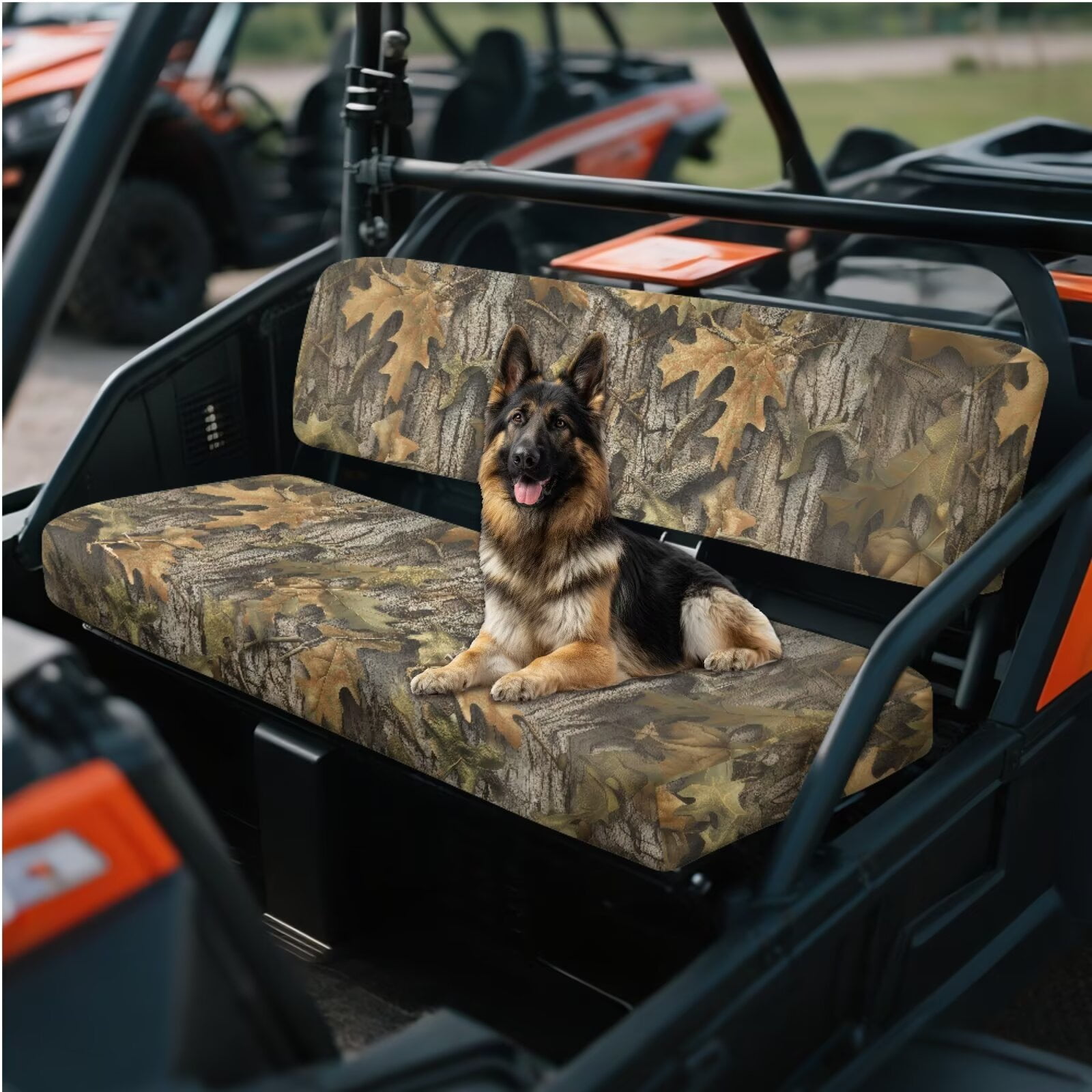 Uorisanigo UTV Seat Cover for Mule Seats Accessories Parts Non-Slip Camo Hunting Forest UTV Bench Seat Cover Cushion for Kawasaki Mule 3010 4x4 Hardwoods Green HD 2004-2008
