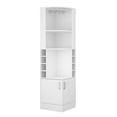 thumbnail image 5 of White Syrah Corner Bar Cabinet - 2 Shelves for Added Storage, 5 of 6