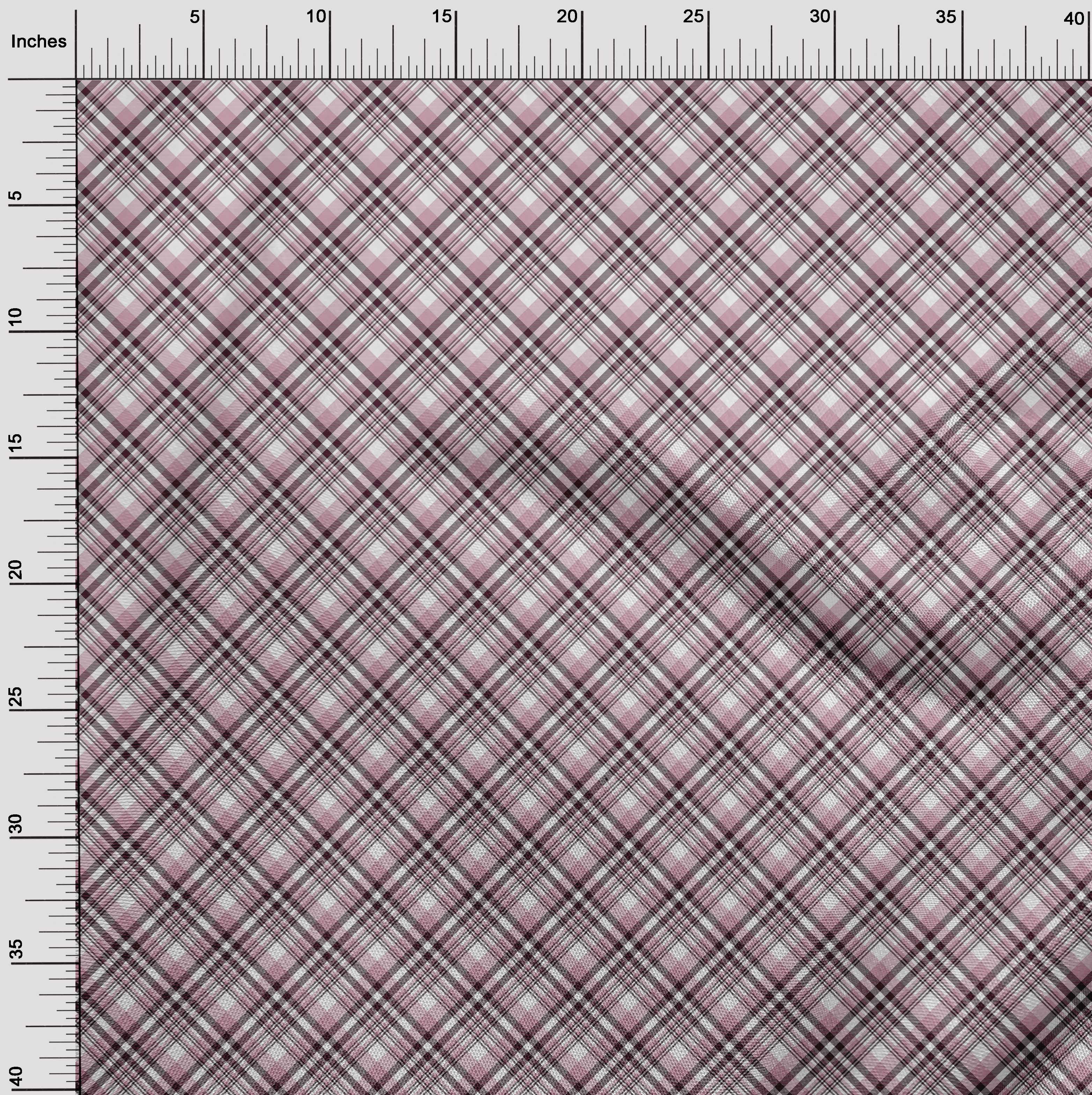 oneOone Cotton Jersey Light Pink Fabric Plaid Sewing Craft Projects Fabric Prints By Yard 58 Inch Wide