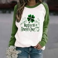 thumbnail image 2 of YABCSAZ Women's St Patrick's Day T-Shirt Irish Sweatshirts Long Sleeve Sequin Shamrock Clover Printed Irish Pullover Casual Loose Oversize Charms Shirts Blouse Paddy's Day Great Parade Tops, 2 of 7
