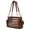 Tan, variant on MKF Collection Alaina Vegan Leather Womens Flag Shoulder Handbag by Mia K