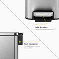 thumbnail image 3 of Bote de basura EKO Titus Slim 10L Acero Inoxidable, para cocina, pedal resistente, cierre silencioso, con cubo interior, tapa antiolores, 3 of 6