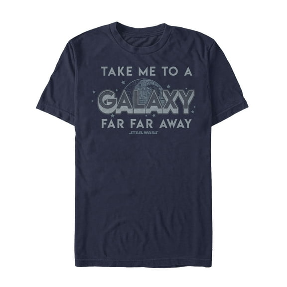 Men's Star Wars Take Me to a Far Away Galaxy Graphic Tee Navy Blue Small