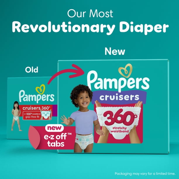 Pampers Cruisers 360 Baby Diapers Size 3, 78 Count (Select for