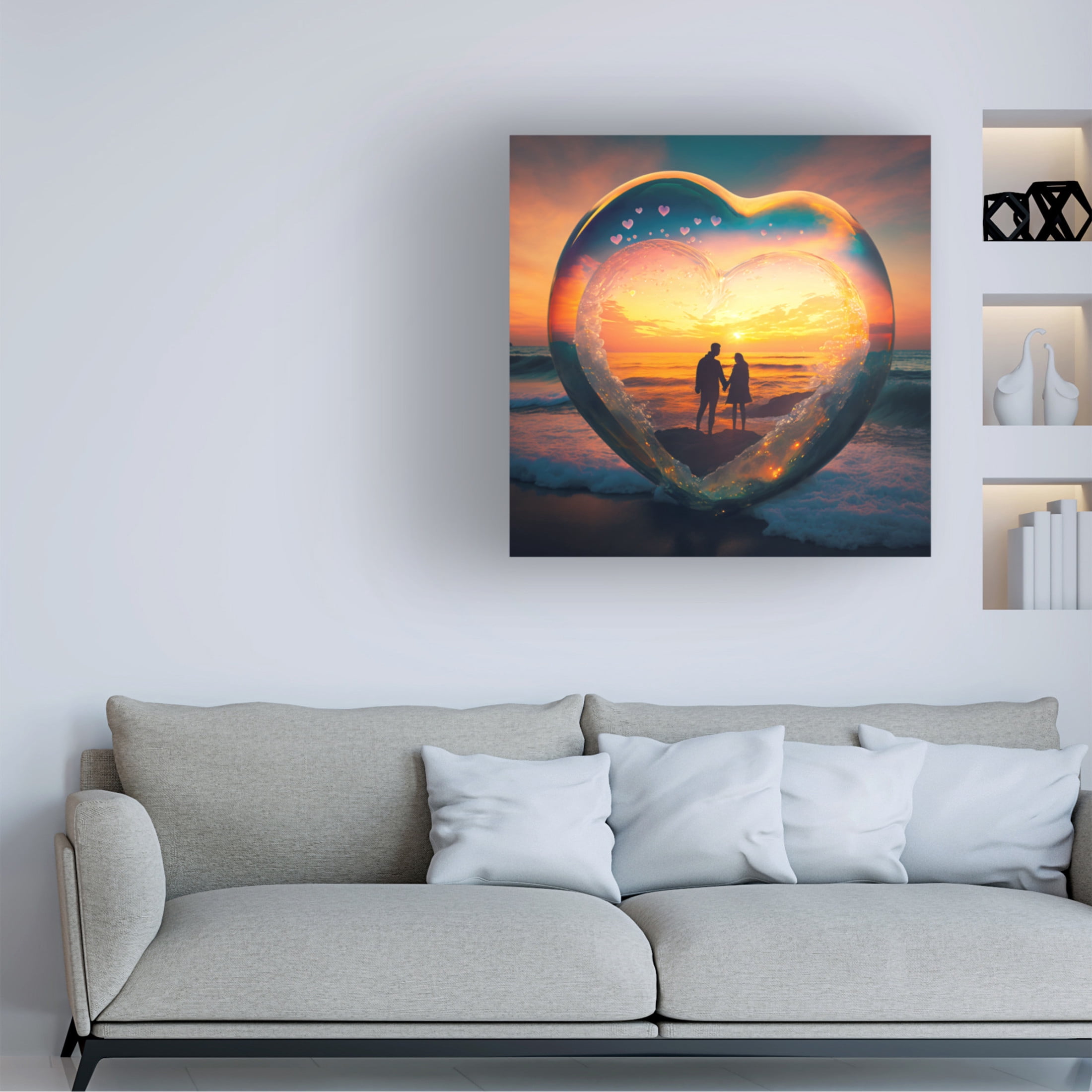 Canvas Wall Art - Ray Heere 'Love Is In The Air 12' Wall Art for Living Room, Bedroom, or Office Décor by Trademark Fine Art - 35 x 35 Inches