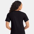 thumbnail image 4 of Hanes - Women Bulk T-Shirt, Short Sleeve Tee | Crew Neck, Classic Fit | 100% Cotton, 5 oz | Black Pack - 6, Size: Small, 4 of 6