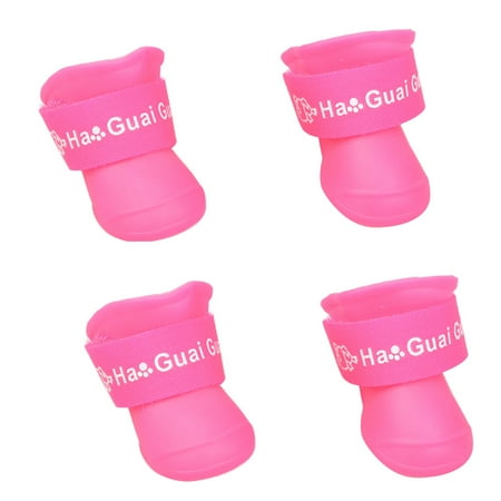 

NICEXMAS Little Pet Dog Puppy Anti-slip Rain Snow Boots Candy Colors Rubber Waterproof Boots Shoes - Size S (Pink)