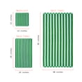thumbnail image 2 of Beautiful by Drew Barrymore 6-Piece Stripe Hem Bath Towel Set, 100% Cotton, Green, 2 of 4