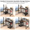 thumbnail image 2 of Computer Desk 47 Inch with Storage Shelves, Industrial PC Work Desk for Home Office, Study Table Writing Desk for Small Spaces, Wooden Simple Style, Rustic Brown, 47"L x 23.6"W x 30"H, 2 of 5