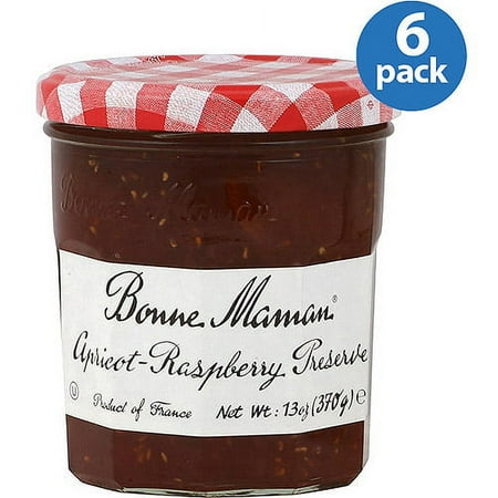 Bonne Maman Apricot Raspberry Preserve, 13 oz, (Pack of 6)