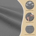 thumbnail image 6 of Millsilo Rocking Chair Cushion 44" x 19" x 4", One-Piece Connected Back & Seat Chair Pad, Indoor Tufted High Back Cushion with Non-Slip Base, Secure Ties, Gray, 6 of 9