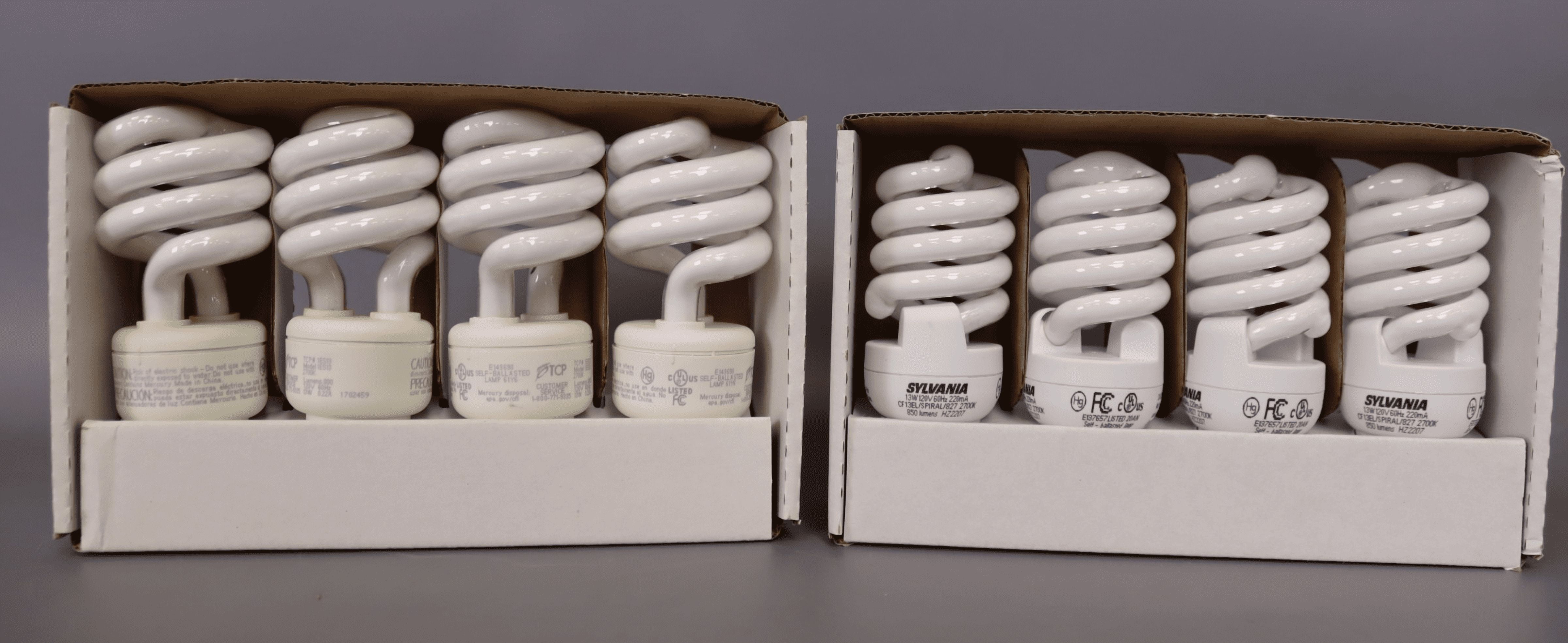 Sylvania CFL T2 Twist Light Bulb, 60W Equivalent, Efficient 13W, 850 Lumens, Medium Base, 2700K, Soft White - 8 Pack (26363)