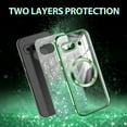 thumbnail image 2 of Casetego For Google Pixel 9A Case,Compatible with MagSafe,Clear Magnetic Glitter Gradient Sparkle Luxury Plated Soft TPU Bumper Full Camera Lens Protector,Green, 2 of 7