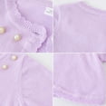 thumbnail image 5 of 3-10T Girls Shrugs Cardigan Sweater Long Sleeve Party Church Dress Cover Up Cropped Elegant Cardigan Knit Sweater, 5 of 6