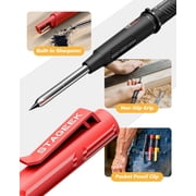 STAGEEK Carpenter Pencil with Sharpener, Mechanical Carpenter Pencils with 19 Refills, construction pencils heavy duty Woodworking Tools, Deep Hole Long Nib Marker Pens for Architect Marking