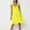#JIE250530A368 Yellow, variant on Dresses for Women Womens V Neck Crisscross Backless Dresses Tie Back Sleeveless Ruffle Hem Flowy Swing A-Line Vintage Summer Mini Dress