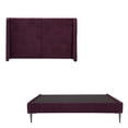 thumbnail image 1 of Box Base Cama Slim Matrimonial+Cabecera Milan Morado, 1 of 7