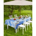 thumbnail image 4 of Fsddascl Yellow Lemon Outdoor Tablecloth - 60x84 Inch Rectangle Dining Table Cover, Summer Blue Sky Ocean Coastal Scenery Waterproof Outdoor Table Cloth with Umbrella Hole & Zipper for Picnic/Patio, 4 of 7