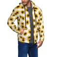 thumbnail image 3 of Zip Up Hoodies for Men - cute yellow Sunflowers white Long Sleeve Comfrt Men'S Fashion Hoodies & Sweatshirts, Jackets for Men Hoodies Pullover Clothing Clothes with Pouch, 3 of 5