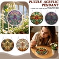 thumbnail image 4 of Floral Dragonfly Acrylic Suncatcher Puzzle, 83 Pieces Stained Glass Kit for Window, Garden & Home Decoration, 4 of 4