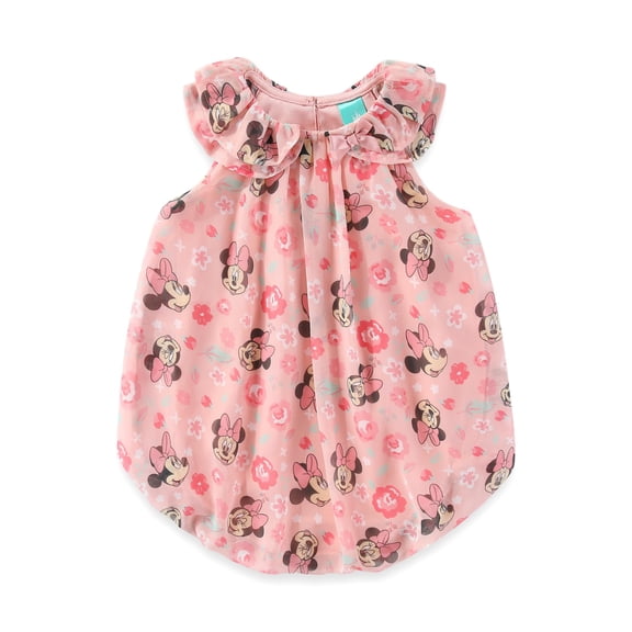 Disney Minnie Mouse All Over Print Chiffon Bubble Romper (Baby Girls), Sizes 3M-9M