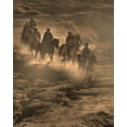thumbnail image 2 of Mikael, Fira 20x24 Black Ornate Wood Framed with Double Matting Museum Art Print Titled - Wanderer, 2 of 4
