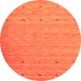 thumbnail image 1 of Ahgly Company Indoor Round Abstract Orange Contemporary Area Rugs, 8' Round, 1 of 1