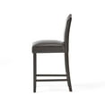 thumbnail image 5 of 27" Upholstered Barstools Set of 2,Counter Height Bar Stools with Nailhead Trim, Leather Armless Dining Chairs with Backrest for Dining Room, Living Room,Cafe, Bar,Brown, 5 of 9