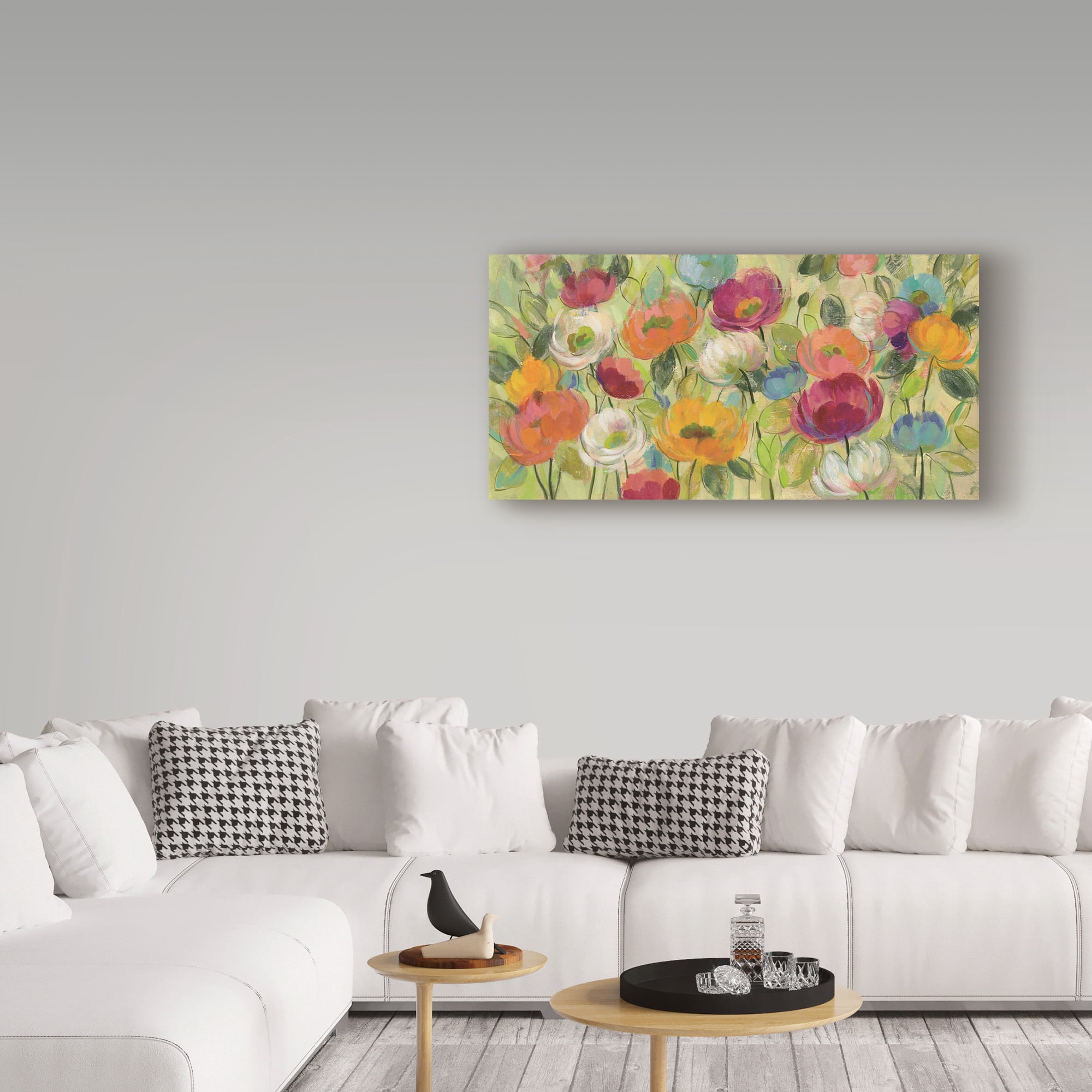 Silvia Vassileva 'Chartreuse Garden' Canvas Art