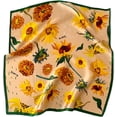 thumbnail image 2 of CAILDANL Women's 100% Pure Mulberry Silk Small Square Scarf - Neckerchief Women - Silk Headscarf - 21" x 21", 2 of 5